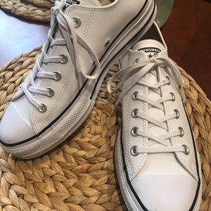 Women’s Leather Platform Converse Chuck Taylors